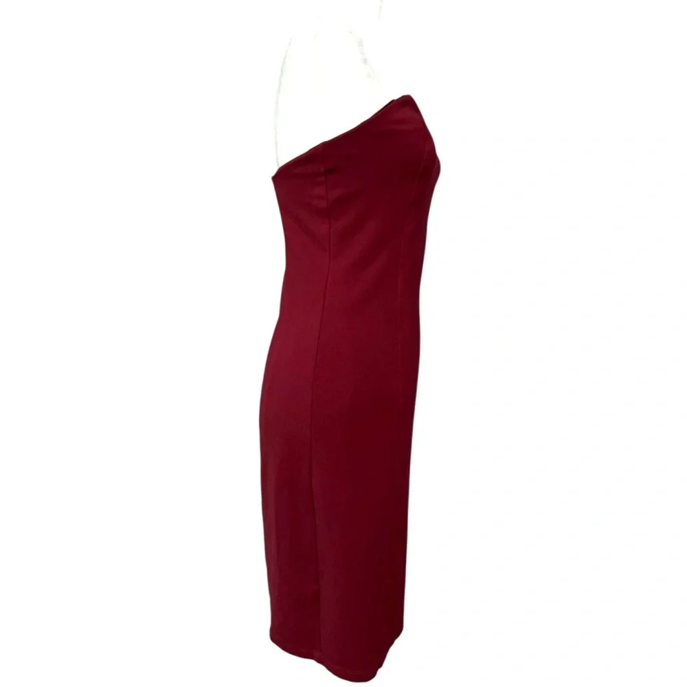 LOVERS + FRIENDS x REVOLVE Strapless Staple Dress in Merlot - Picture 3 of 11